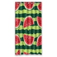 thumbnail image 1 of ABPHQTO Red Watermelon Slice On Striped Green Waterproof Polyester Shower Curtain and Hooks For Home Decor 36x72 Inch, 1 of 1