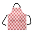 thumbnail image 1 of ABPHQTO Red White Tablecloth Apron Home Kitchen Apron with Pockets, 1 of 1