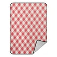 thumbnail image 1 of ABPHQTO Red White Tablecloth Fleece Blanket Fleece Back Throw Blanket 58x80inch, 1 of 1