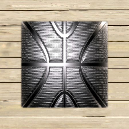 ABPHQTO Rendering Metallic Basketball Towels Beach Bath Pool Sprot Travel Hand Spa Towel 13x13 Inch