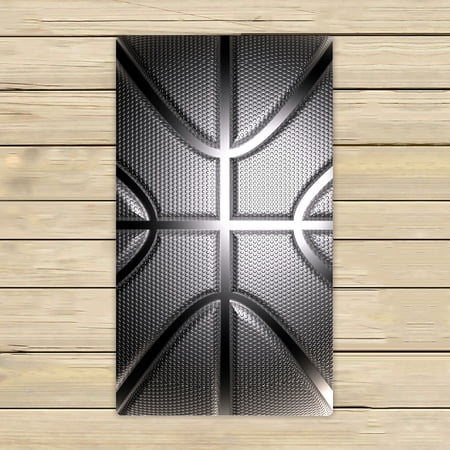 ABPHQTO Rendering Metallic Basketball Towels Beach Bath Pool Sprot Travel Hand Spa Towel 16x28 Inch