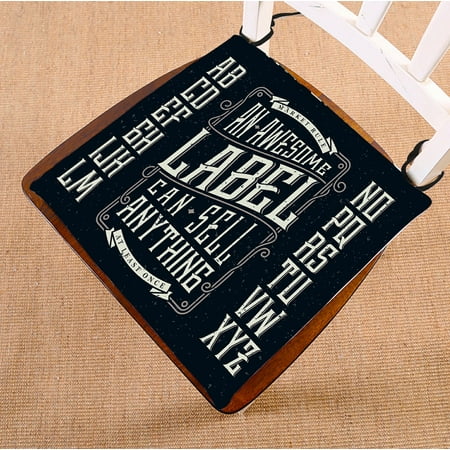 ABPHQTO Retro Font Set Ornament Frame Chair Pad Seat Cushion Chair Cushion Floor Cushion Two Sides Printing 18x18 Inch
