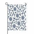 thumbnail image 1 of ABPHQTO Retro Nautical Blue Ship Anchors Helms Lighthouses Vintage Home Outdoor Garden Flag House Banner Size 28x40 Inch, 1 of 1
