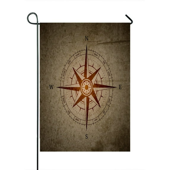 ABPHQTO Retro Navigation Symbol Home Outdoor Garden Flag House Banner Size 28x40 Inch