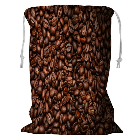 ABPHQTO Roasted Coffee Beans Storage Basket Laundry Bag with Drawstring 18x24 Inch