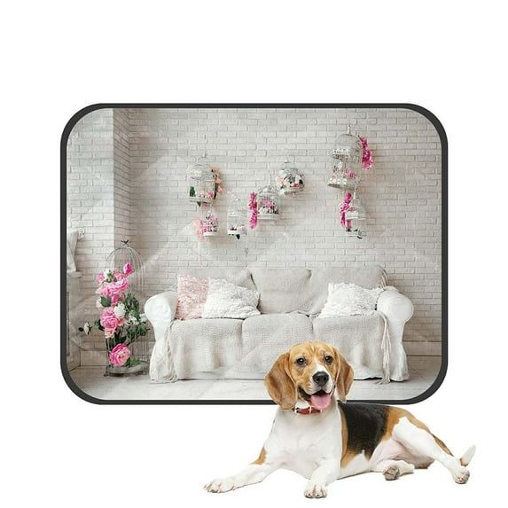 ABPHQTO Room Decorated For St Valentine Day White Sofa Cages Pet Dog Cat Bed Pee Pads Mat Cushion Potty Dogs Blankets Crate Bed Kennel 14x18 inch