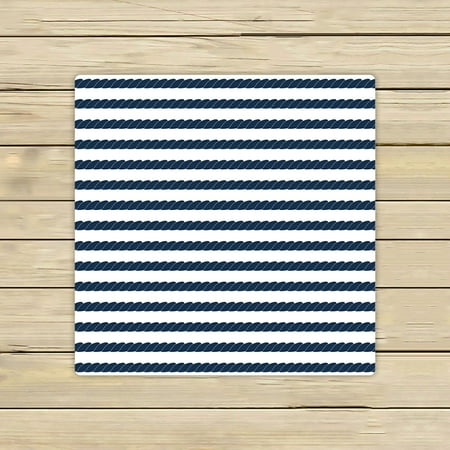 ABPHQTO Rope Striped Pattern Towels,Beach Bath Pool Sprot Travel Hand Spa Towel 13x13 Inch