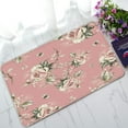 thumbnail image 1 of ABPHQTO Rose Pattern And Bumble Bee Doormat Entrance Rug Area Rug Floor Mat Home Decor 30x18 Inch, 1 of 1