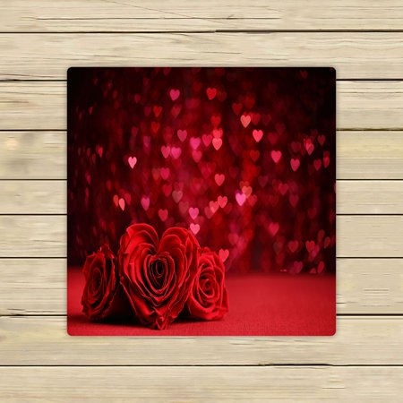 ABPHQTO Roses Bouquet Hearts Valentine Towels Beach Bath Pool Sprot Travel Hand Spa Towel 13x13 Inch