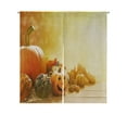 thumbnail image 1 of ABPHQTO Rustic Autumn Pumpkins Jack O'Lantern Golden Leaves Wooden Sunlight Japanese Noren Curtain Doorway Door Window Treatment Curtains Cotton Linen Curtain 85x90 cm, 1 of 1
