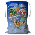 thumbnail image 1 of ABPHQTO Santa Claus In A Sleigh Storage Basket Laundry Bag with Drawstring 24x32 Inch, 1 of 3