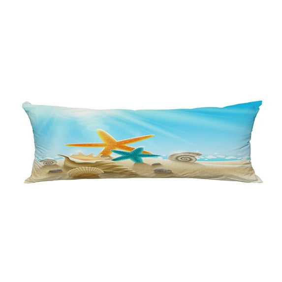 ABPHQTO Sea Inhabitants On A Beach Sand Body Pillow Covers Pillow Case Protector Pillowcase 20x60 Inch
