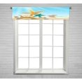 thumbnail image 1 of ABPHQTO Sea Inhabitants On A Beach Sand Window Curtain Valance Rod Pocke 54x12 Inch, 1 of 1