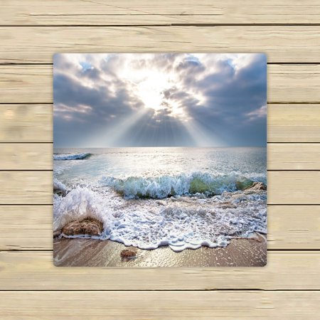 ABPHQTO Sea Morning Beach Towels,Beach Bath Pool Sprot Travel Hand Spa Towel 13x13 Inch