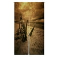 thumbnail image 1 of ABPHQTO Sea Ocean Dark Beach Sea Sepia Colors Nature Japanese Noren Curtain Doorway Door Window Treatment Curtains Cotton Linen Curtain 85x150 cm, 1 of 1