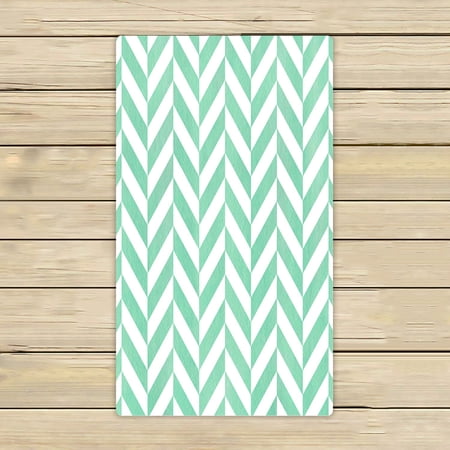 ABPHQTO Seafoam Blue Stripes Chevron Towels Beach Bath Pool Sprot Travel Hand Spa Towel 16x28 Inch