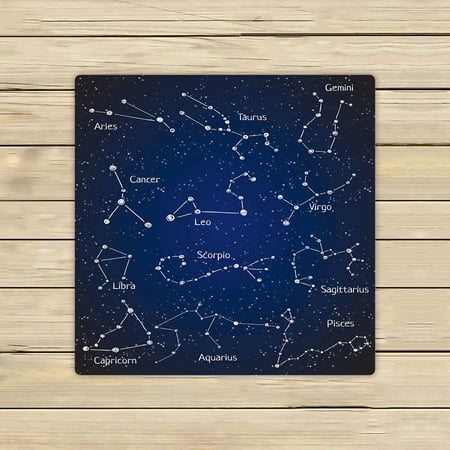 ABPHQTO Set Zodiac Constellations Space Stars Towels,Beach Bath Pool Sprot Travel Hand Spa Towel 13x13 Inch
