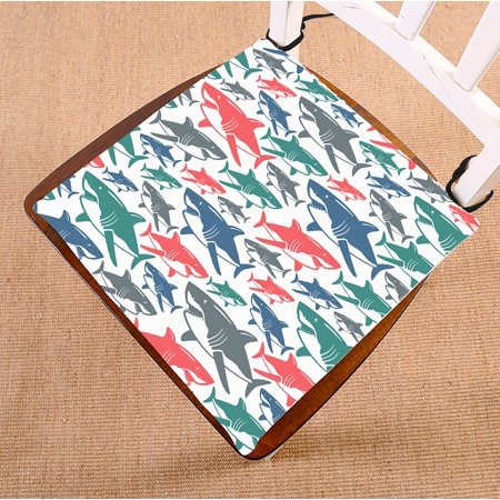 ABPHQTO Shark Chair Pad Seat Cushion Chair Cushion Floor Cushion Two Sides Printing 18x18 Inch