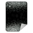 thumbnail image 1 of ABPHQTO Shiny Silver Glitter Black Fleece Blanket Fleece Back Throw Blanket 58x80 Inch, 1 of 1