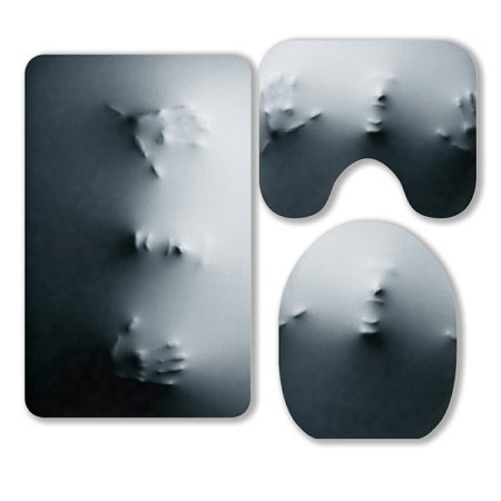 ABPHQTO Shouting Person 3 Piece Bathroom Rugs Set Bath Rug Contour Mat and Toilet Lid Cover