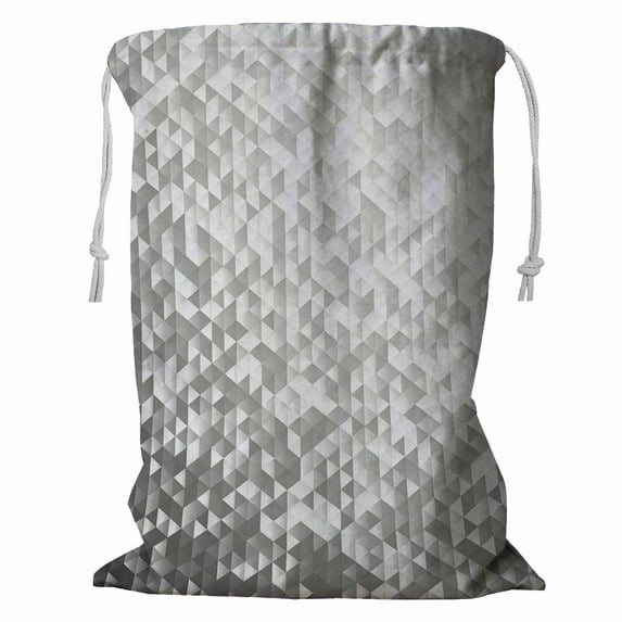 ABPHQTO Silver Gray Blinking Glitter Glittering Sequins Mosaic Storage Basket Laundry Bag with Drawstring 18x24 Inch