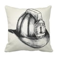 thumbnail image 1 of ABPHQTO Sketch Of A Firefighter Helmet Pillow Case Pillow Cover Pillow Protector Two Sides For Couch Bed 18x18 Inch, 1 of 1
