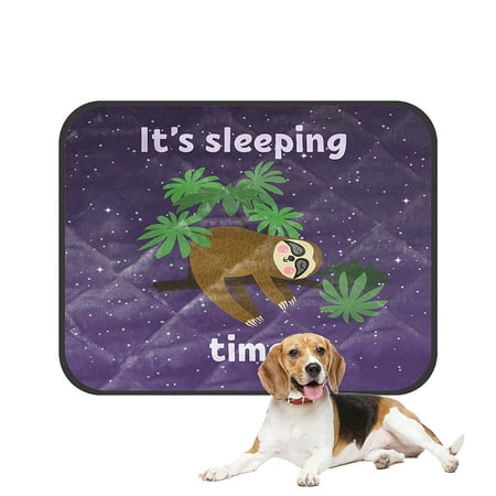 ABPHQTO Sleeping Sloth On Tree Branch Pet Dog Cat Bed Pee Pads Mat Cushion Potty Dogs Blankets Crate Bed Kennel 28x36 inch