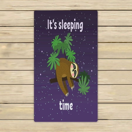 ABPHQTO Sleeping Sloth On Tree Branch Towels Beach Bath Pool Sprot Travel Hand Spa Towel 16x28 Inch