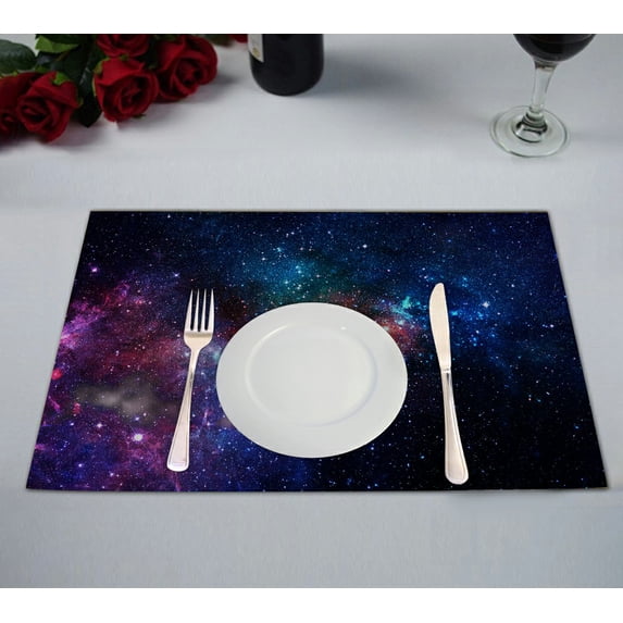 ABPHQTO Small Part An Infinite Star Field Space Universe Placemat 12x18 Inch,Set of 2 Table Placemats