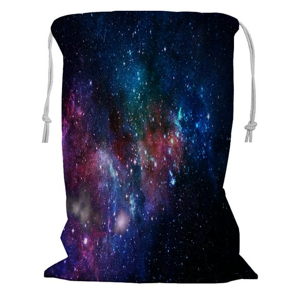 ABPHQTO Small Part An Infinite Star Field Space Universe Storage Basket Laundry Bag with Drawstring 18x24 Inch