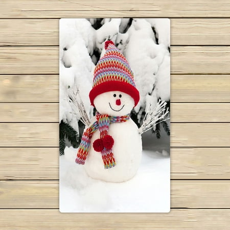 ABPHQTO Snowman Towels,Beach Bath Pool Sprot Travel Hand Spa Towel 16x28 Inch