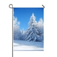 thumbnail image 1 of ABPHQTO Snowy Mountain Forest Home Outdoor Garden Flag House Banner Size 28x40 Inch, 1 of 1