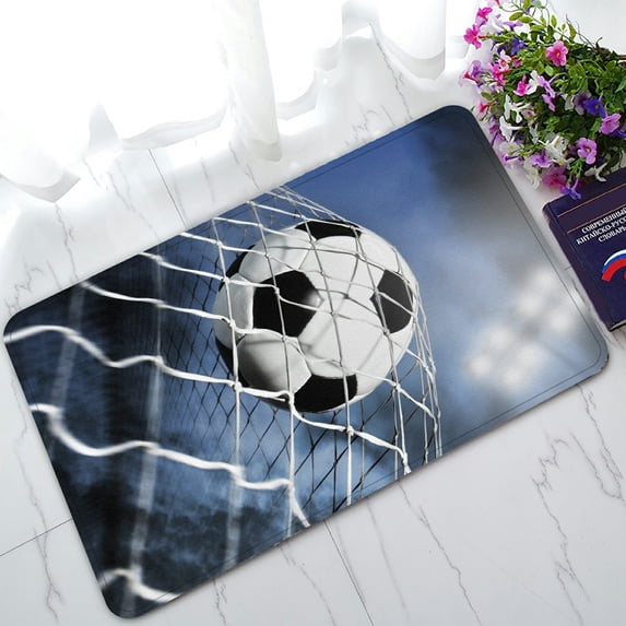 ABPHQTO Soccer Ball Doormat Entrance Rug Area Rug Floor Mat Home Decor 30x18 Inch