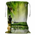 thumbnail image 1 of ABPHQTO Spa Stones Flow Water Storage Basket Laundry Bag with Drawstring 18x24 Inch, 1 of 3