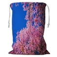 thumbnail image 1 of ABPHQTO Spring Pink Cherry Blossoms Blue Sky Storage Basket Laundry Bag with Drawstring 18x24 Inch, 1 of 3