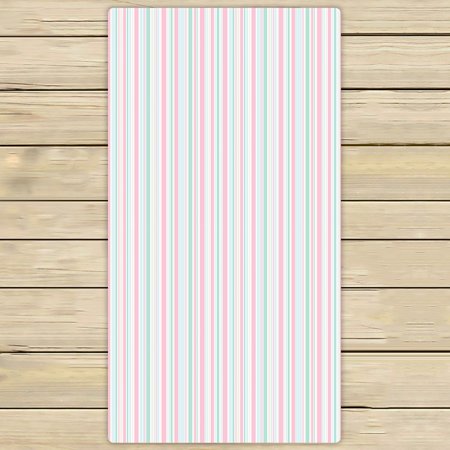 ABPHQTO Spring Stripes Pattern Pink Blue Beige White Lines Towels,Beach Bath Pool Sprot Travel Hand Spa Towel 30x56 Inch