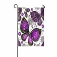 thumbnail image 1 of ABPHQTO Spring Violet Gold Butterflies Flowers Home Outdoor Garden Flag House Banner Size 12x18 Inch, 1 of 1