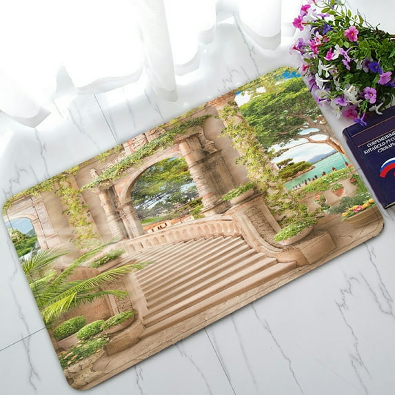 ABPHQTO Stairs Near Arch Doormat Entrance Rug Area Rug Floor Mat Home Decor 30x18 Inch