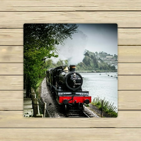 ABPHQTO Steam Train Mountain Trees Towels Beach Bath Pool Sprot Travel Hand Spa Towel 13x13 Inch