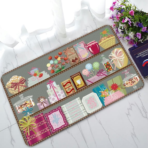 ABPHQTO Store Of Sweets And Chocolate Doormat Entrance Rug Area Rug Floor Mat Home Decor 30x18 Inch