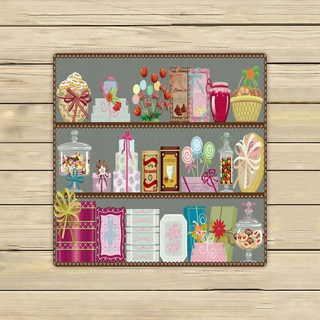ABPHQTO Store Of Sweets And Chocolate Towels Beach Bath Pool Sprot Travel Hand Spa Towel 13x13 Inch