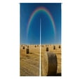 thumbnail image 1 of ABPHQTO Straw Bales And A Rainbow Japanese Noren Curtain Doorway Door Window Treatment Curtains Cotton Linen Curtain 85x150 cm, 1 of 1