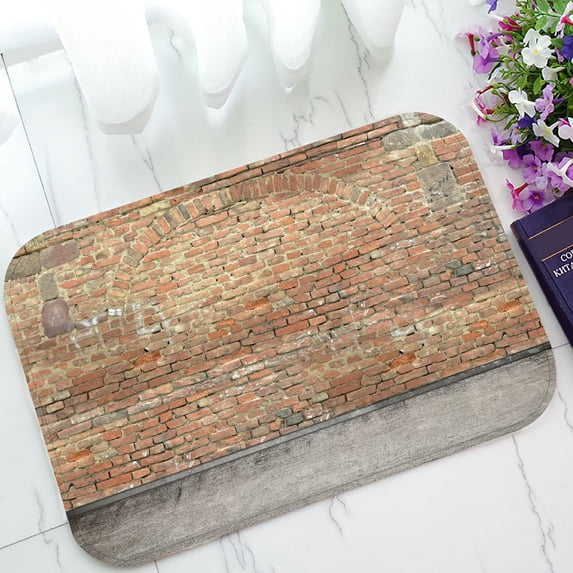 ABPHQTO Street Wall Background Doormat Entrance Rug Area Rug Floor Mat Home Decor 23.5x16.7 Inch