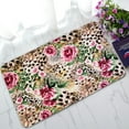 thumbnail image 1 of ABPHQTO Striped Leopard Flower Doormat Entrance Rug Area Rug Floor Mat Home Decor 30x18 Inch, 1 of 1