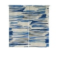 thumbnail image 1 of ABPHQTO Stripes Indigo Blue Texture Irregular Lines Indigo Shibori Modern Japanese Noren Curtain Doorway Door Window Treatment Curtains Cotton Linen Curtain 85x90 cm, 1 of 1
