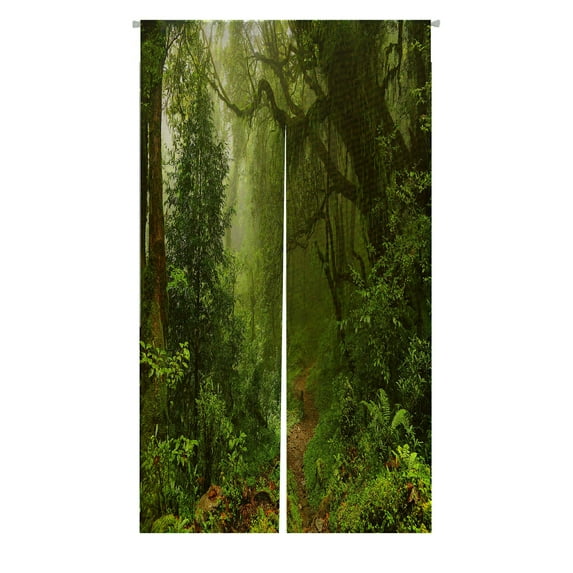 ABPHQTO Subtropical Forest In Nepal Japanese Noren Curtain Doorway Door Window Treatment Curtains Cotton Linen Curtain 85x150 cm