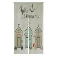 thumbnail image 1 of ABPHQTO Summer Card Beach Huts Japanese Noren Curtain Doorway Door Window Treatment Curtains Cotton Linen Curtain 105x120 cm, 1 of 1