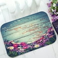 thumbnail image 1 of ABPHQTO Summer Colorful Flowers Vintage Wooden Doormat Entrance Rug Area Rug Floor Mat Home Decor 23.5x16.7 Inch, 1 of 1
