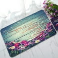 thumbnail image 1 of ABPHQTO Summer Colorful Flowers Vintage Wooden Doormat Entrance Rug Area Rug Floor Mat Home Decor 30x18 Inch, 1 of 1