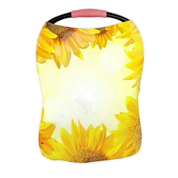 ABPHQTO Sunflower Nature Summer Nursing Cover Baby Breastfeeding Infant Feeding Cover Baby Car Seat Cover Infant Stroller Cover Carseat Canopy Breathable